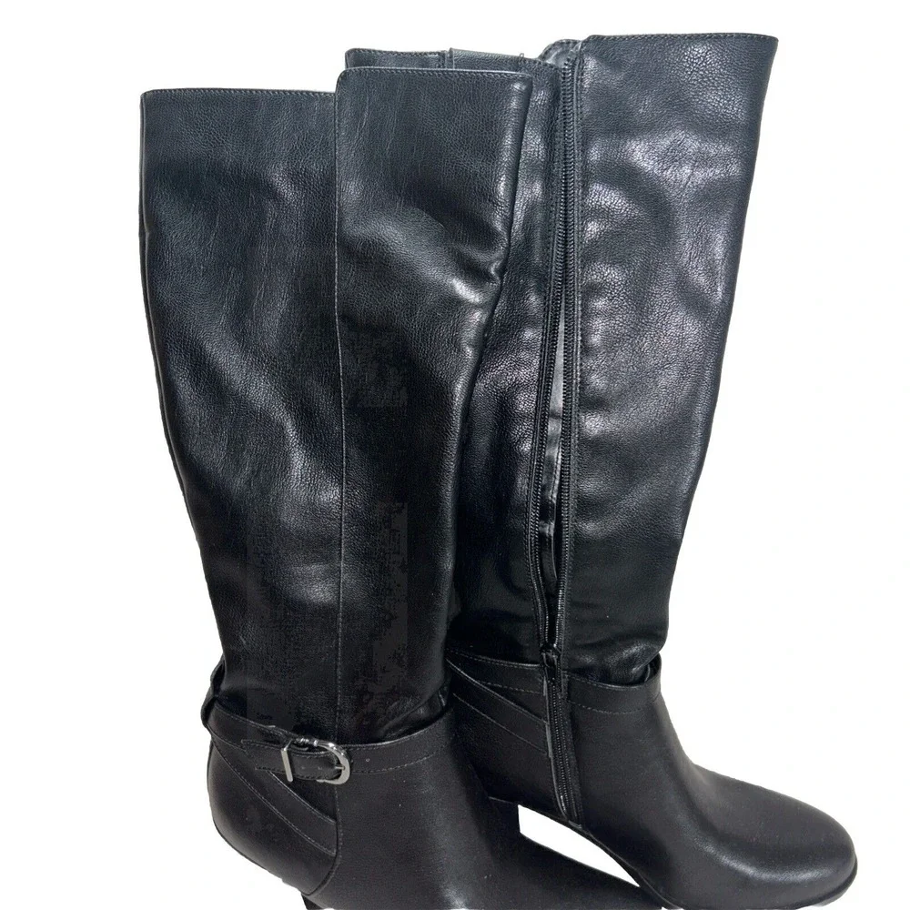 Naturalizer Women's Joslynn Knee High Heeled Boot, Black, Size‎ 9